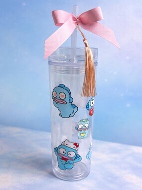 🩵 Hangyodon Kids Tumbler 16 oz – Straw Cup w/ Lid – Spill Resistant